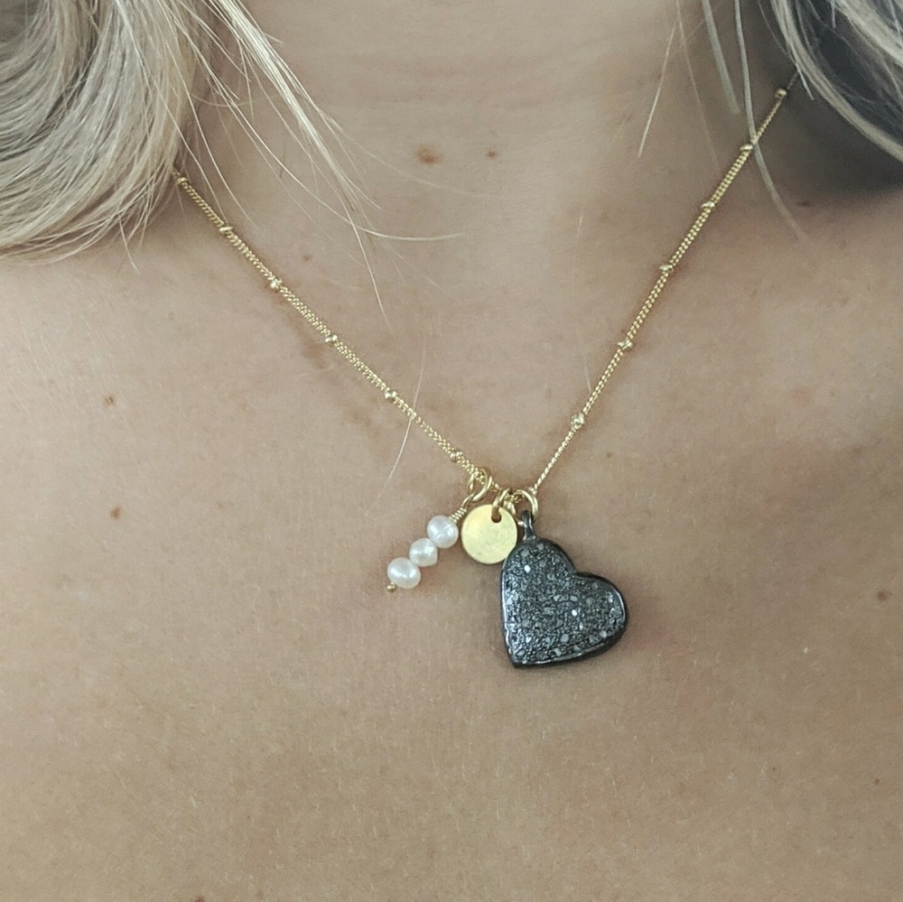 Personalized Diamond Heart Choker